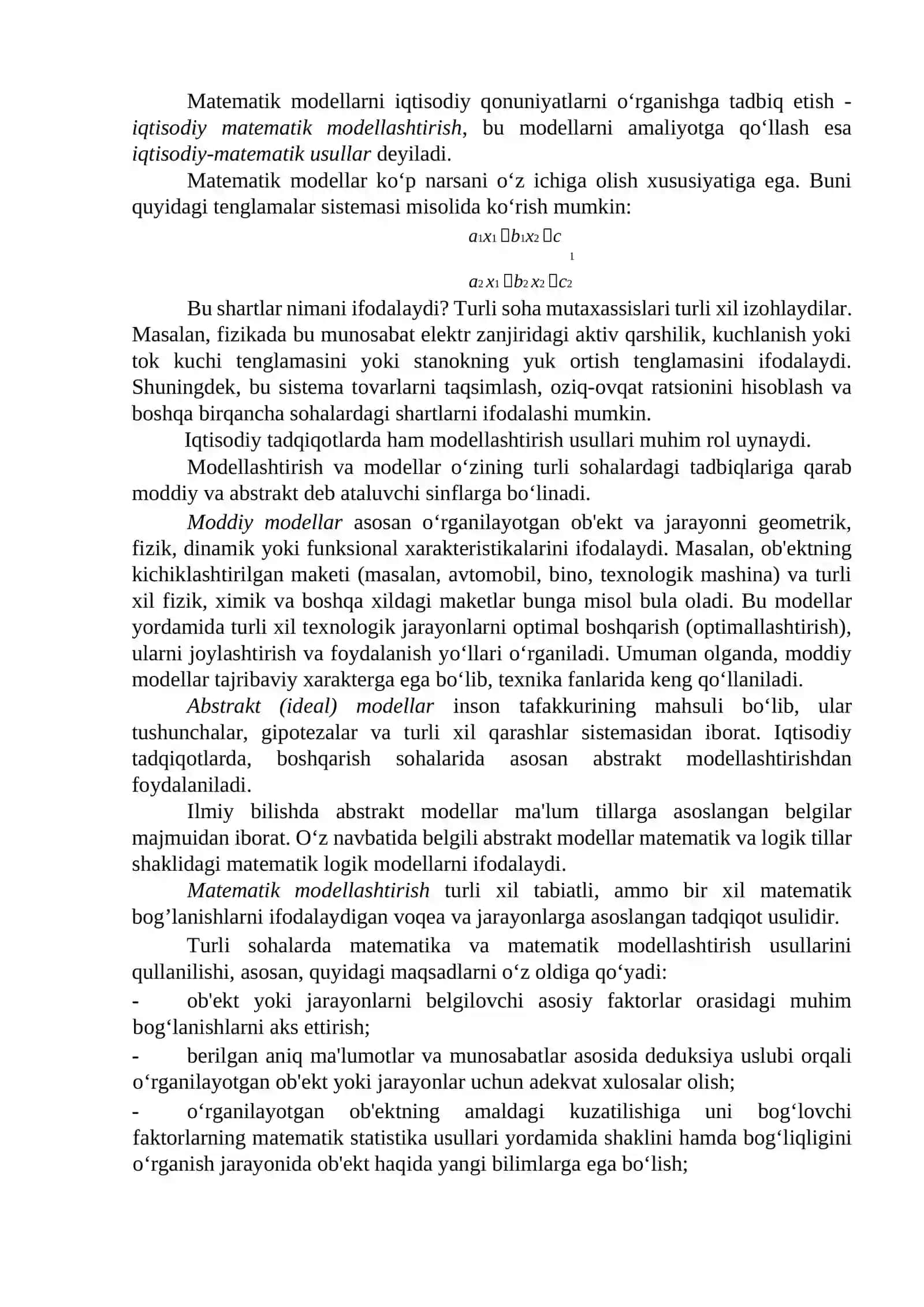 Model va modellashtirish. Modellashtirish bosqichlari.  Matematik modellashtirishning asosiy tushunchalari. Matematik modellarni tasnifi 3