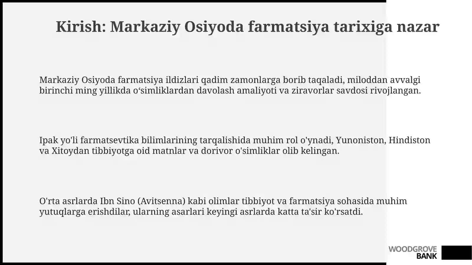 Markaziy Osiyoda farmatsiyanirivojlanishi 3