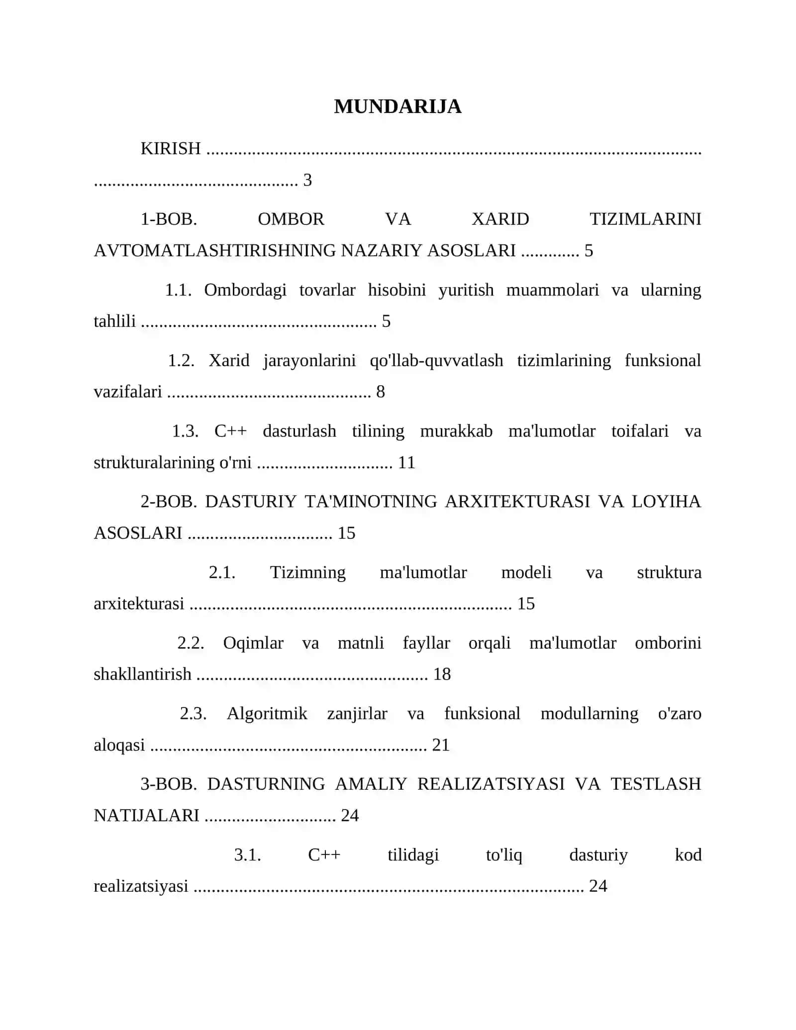 XARID JARAYONLARINI QO'LLAB-QUVVATLASH HAMDA OMBORDAGI TOVARLAR HISOBINI YURITISH DASTURINI YARATISH 3