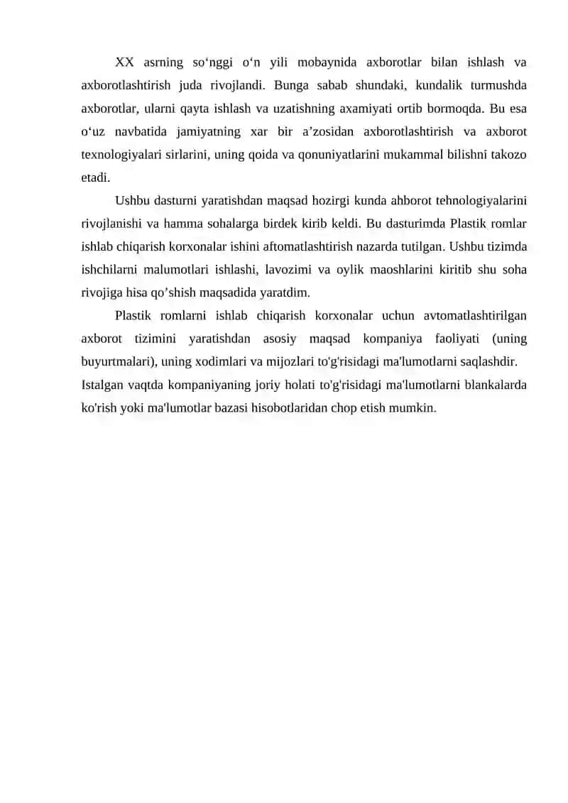 Kirim chiqim hisoboti ma'lumotlar bazasini bajarish 3