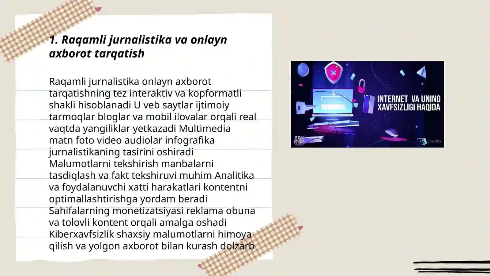 Media maydon va internet imkoniyatlari 3