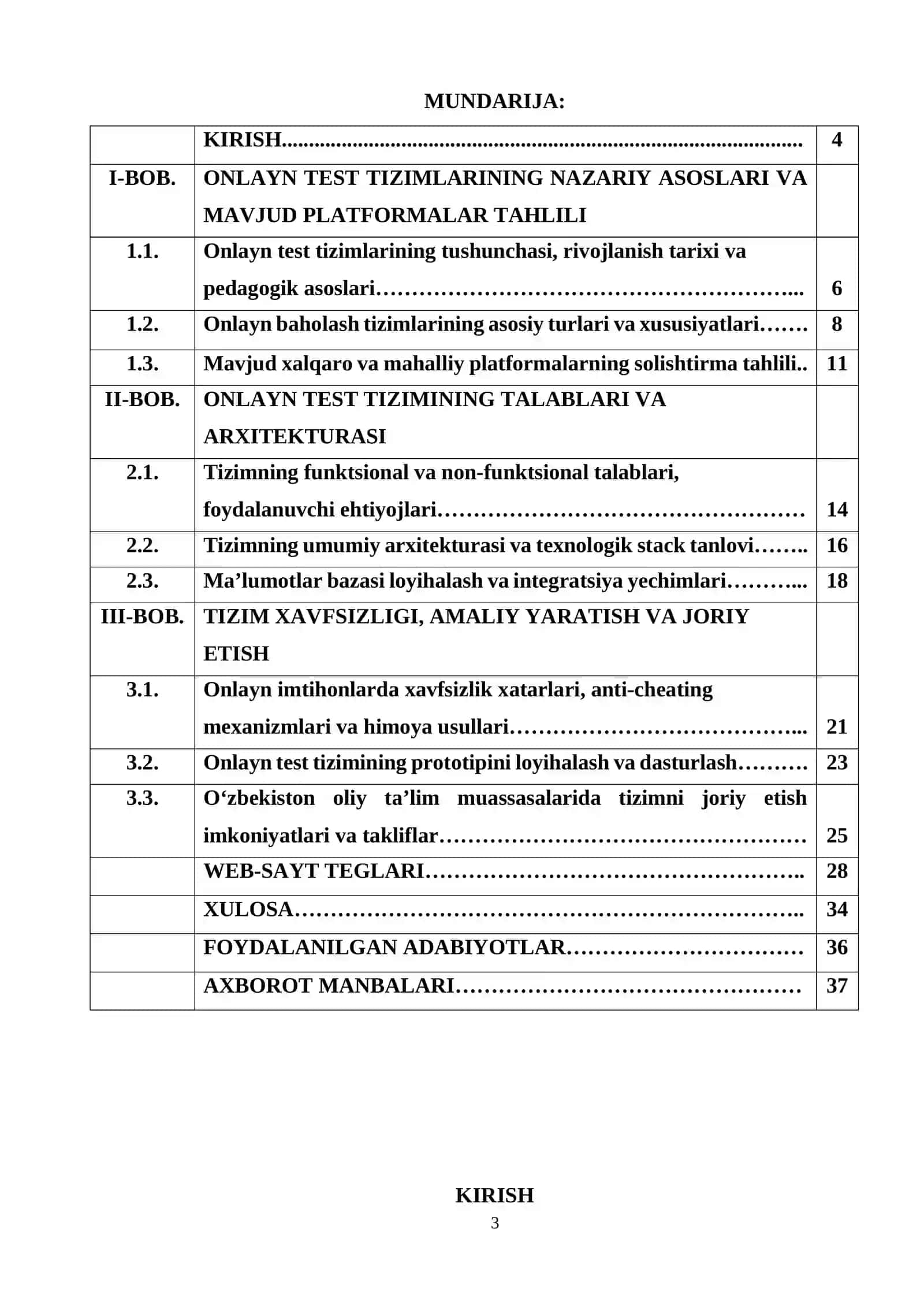 Online test tizimini yaratish (imtihon topshirish platformasi) 3