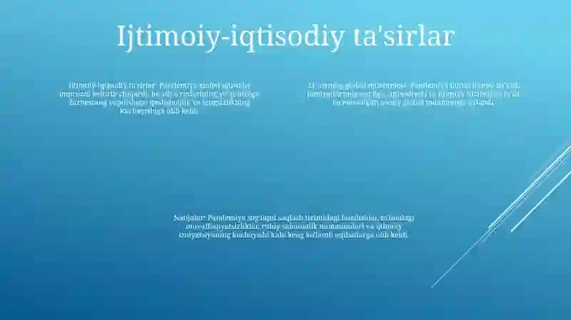Pandemiya 21-Asrning Global Muammosi Va Uning Oqibatlari 3