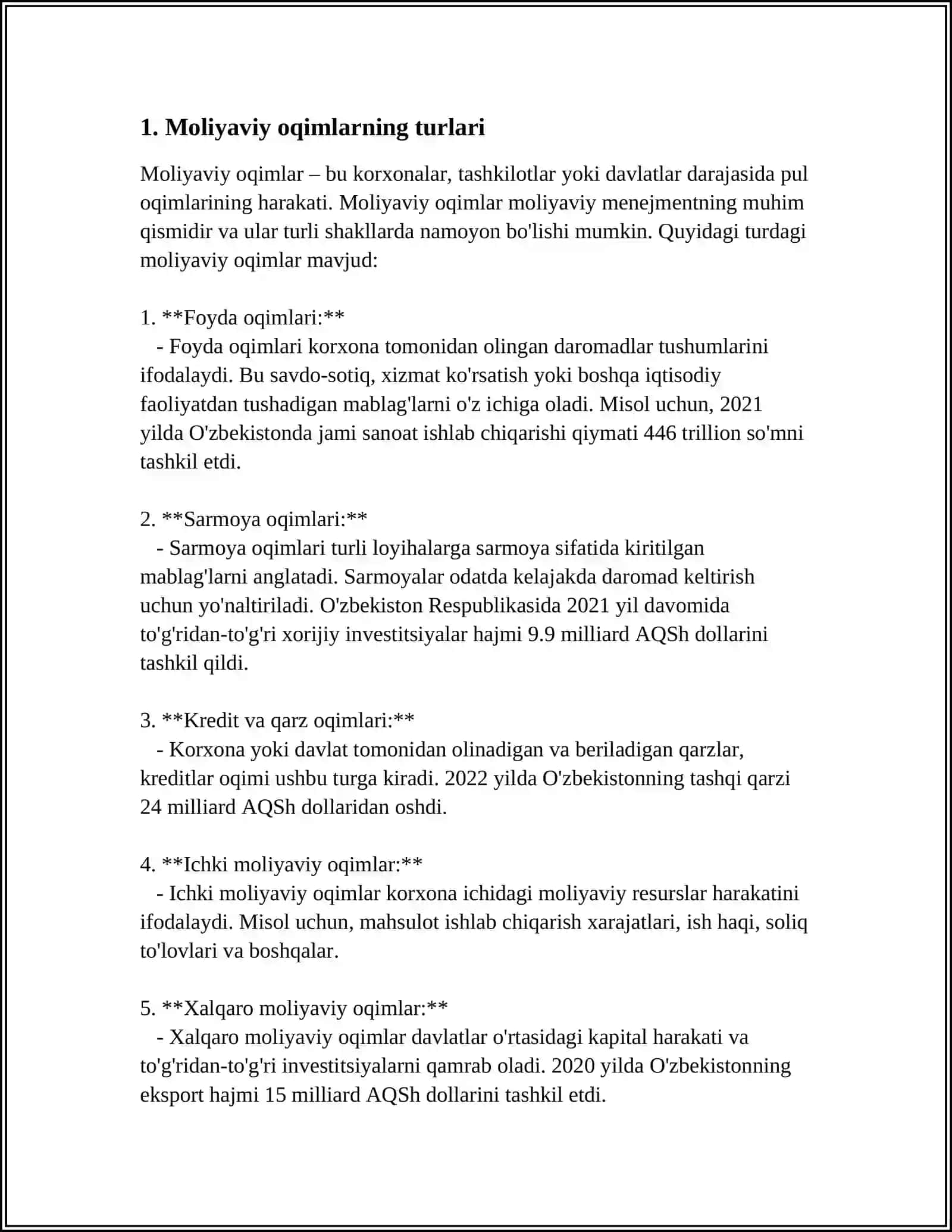 MOLIYAVIY OQIMLAR VA ULARNI BOSHQARISH 3
