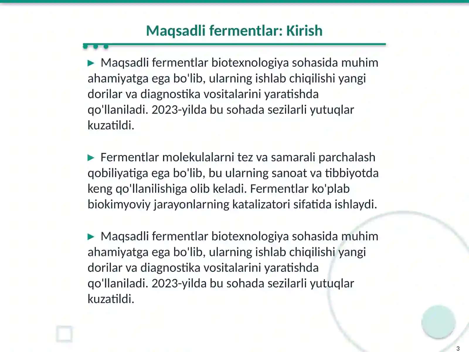 maqsadli fermentlarni ishlab chiqiw un hujayralarni ostrish 3