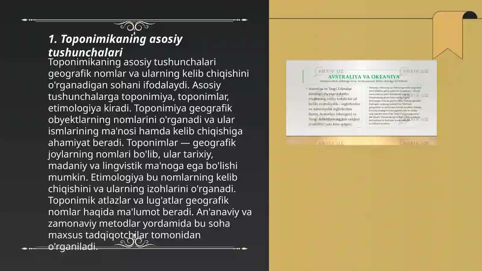 Toponimikaning oliy ta’lim muassasalarida o‘qitishning zaruriyati 3