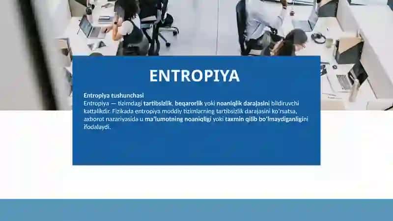 Entropiya va axborot  o’lchami 3