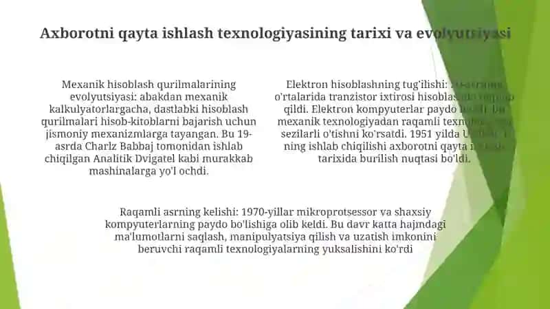 Axbarotlarni Qayta Ishlash Texnologiyasi 3