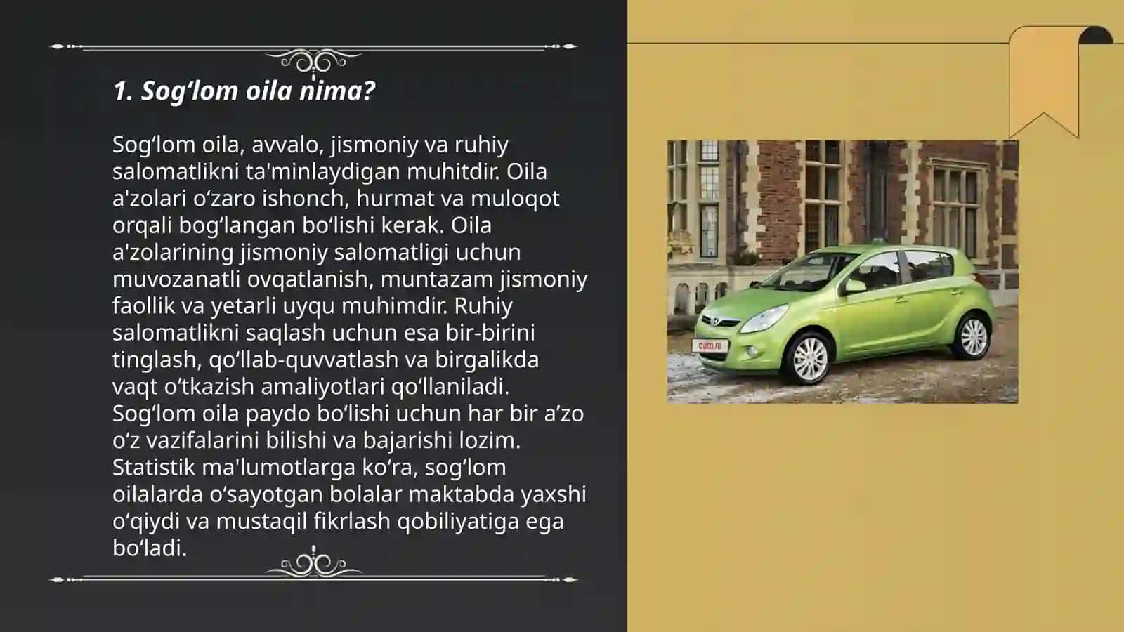 Sogʻlom oila-sogʻlom turmush tarzida vujutga keladi 3