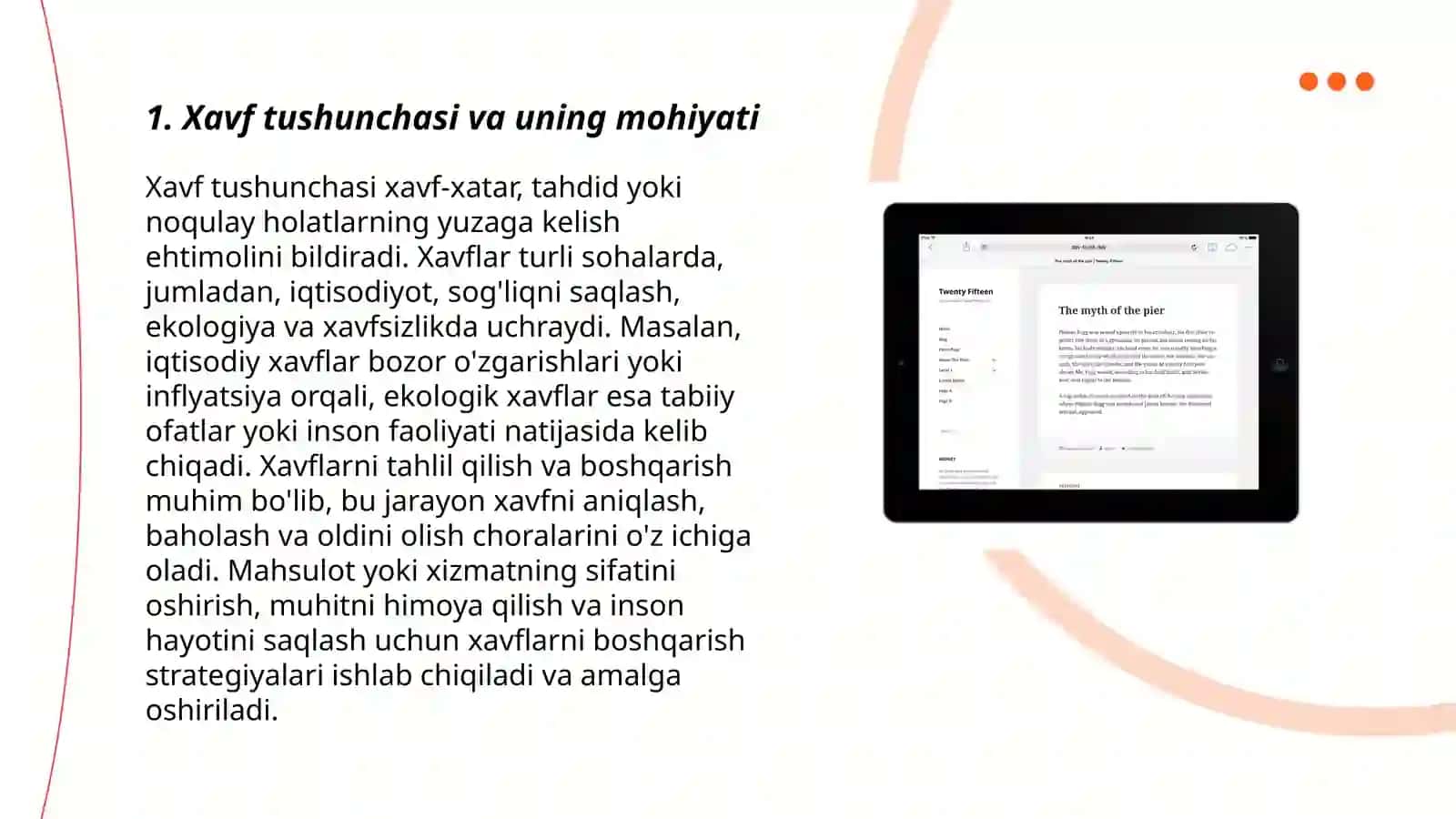 Xavf tushunchalari 3