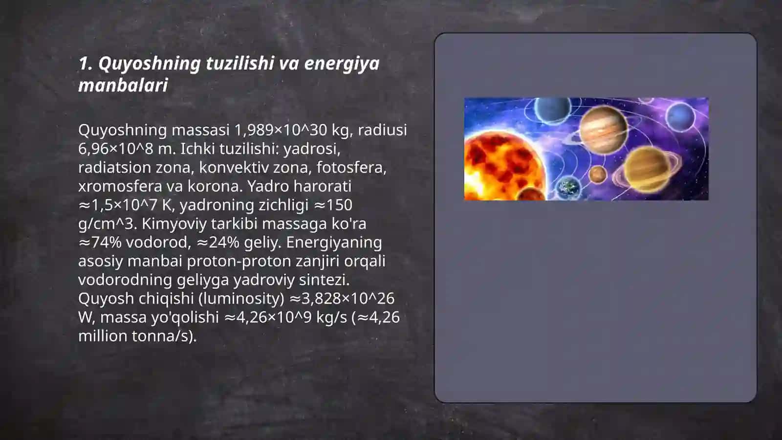 Quyosh sistemasi va sayyoralar 3