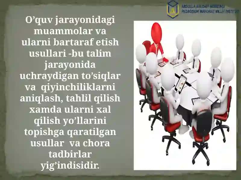O‘quv jarayonidagi muammolar va ularni bartaraf etish usullari 3