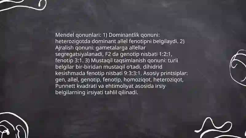 Irsiyat va irsiy kasalliklar 3