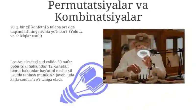 Permutatsiyalar va Kombinatsiyalar 3