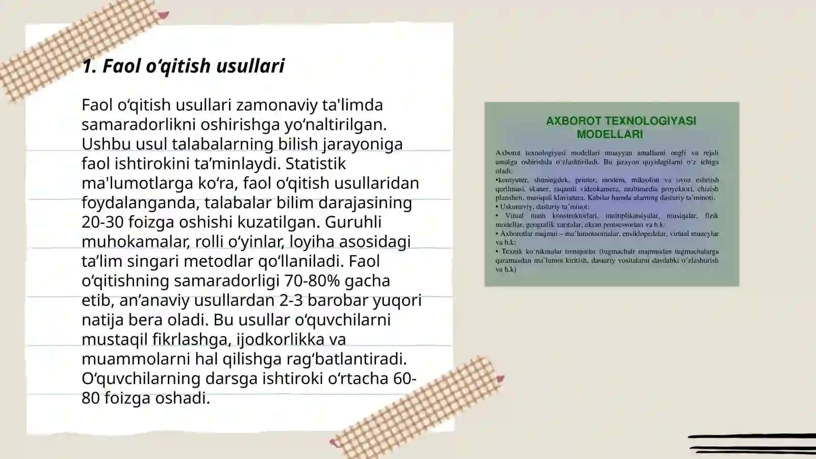 Faol o‘qitish usullari 3
