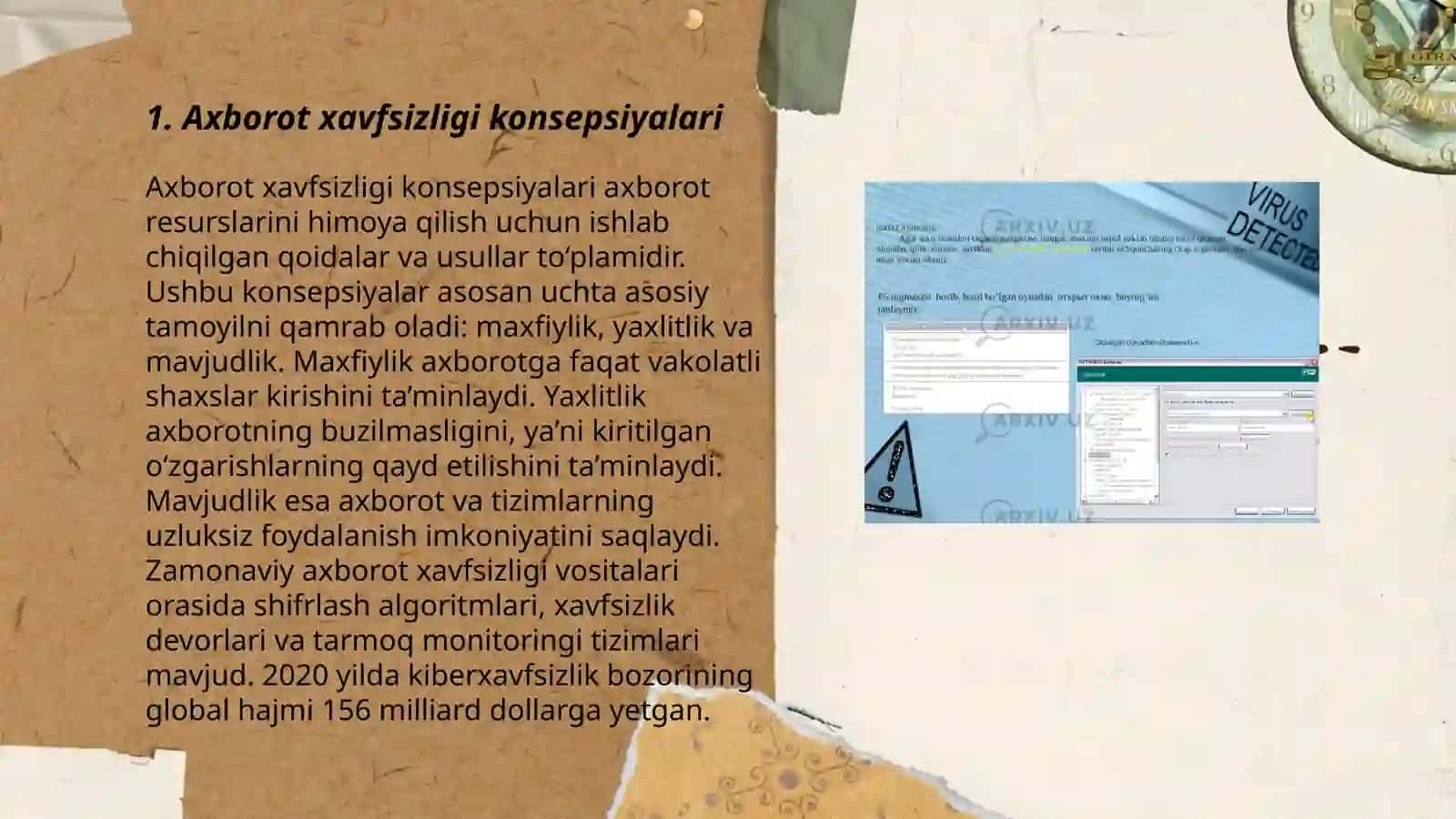 Axborot xavfsizligi va axborotlarni himoyalash usullari 3