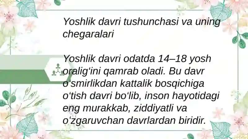 Yoshlik davrining psixologik xususiyatlari 3