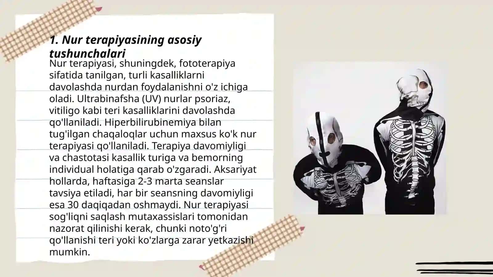 Turli nurlarni odam tanasida taqsimlanishi. Nur terapiya usullari 3