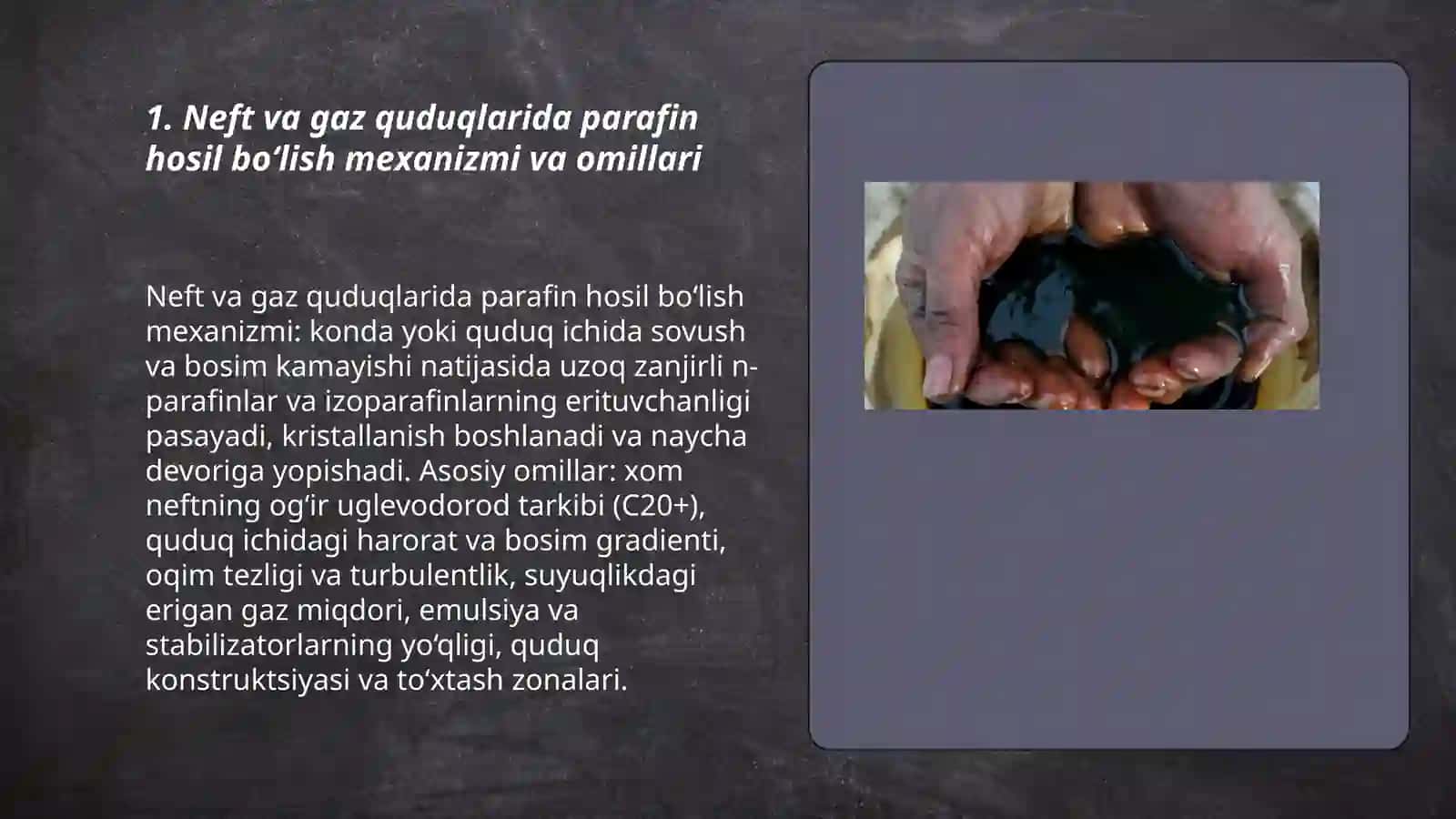Neft va gaz quduqlarida parafin va gip yotqiziqlari bilan kurashish 3