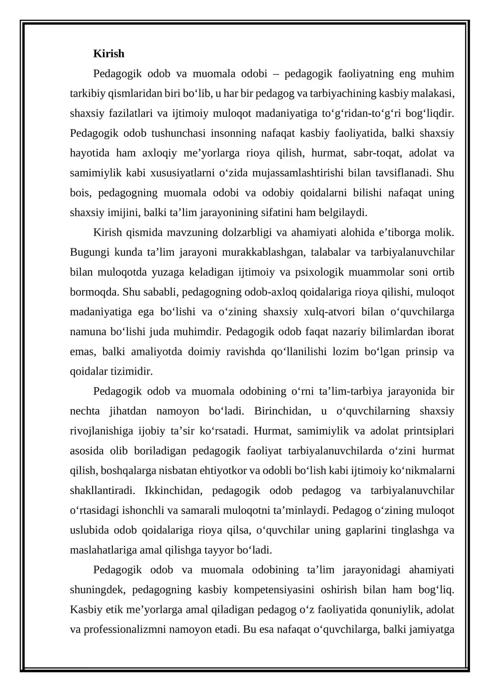 Pedagogik odob va muomala odobi 3