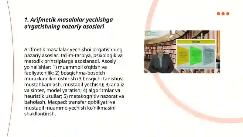 Arifmetik masalalar yechishga oʻrgatish metodikasi 3