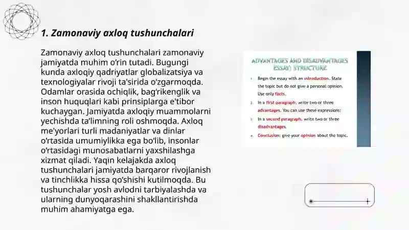Zamonaviy axloq tarbiyaning yutuqlari va kamchiliklari 3