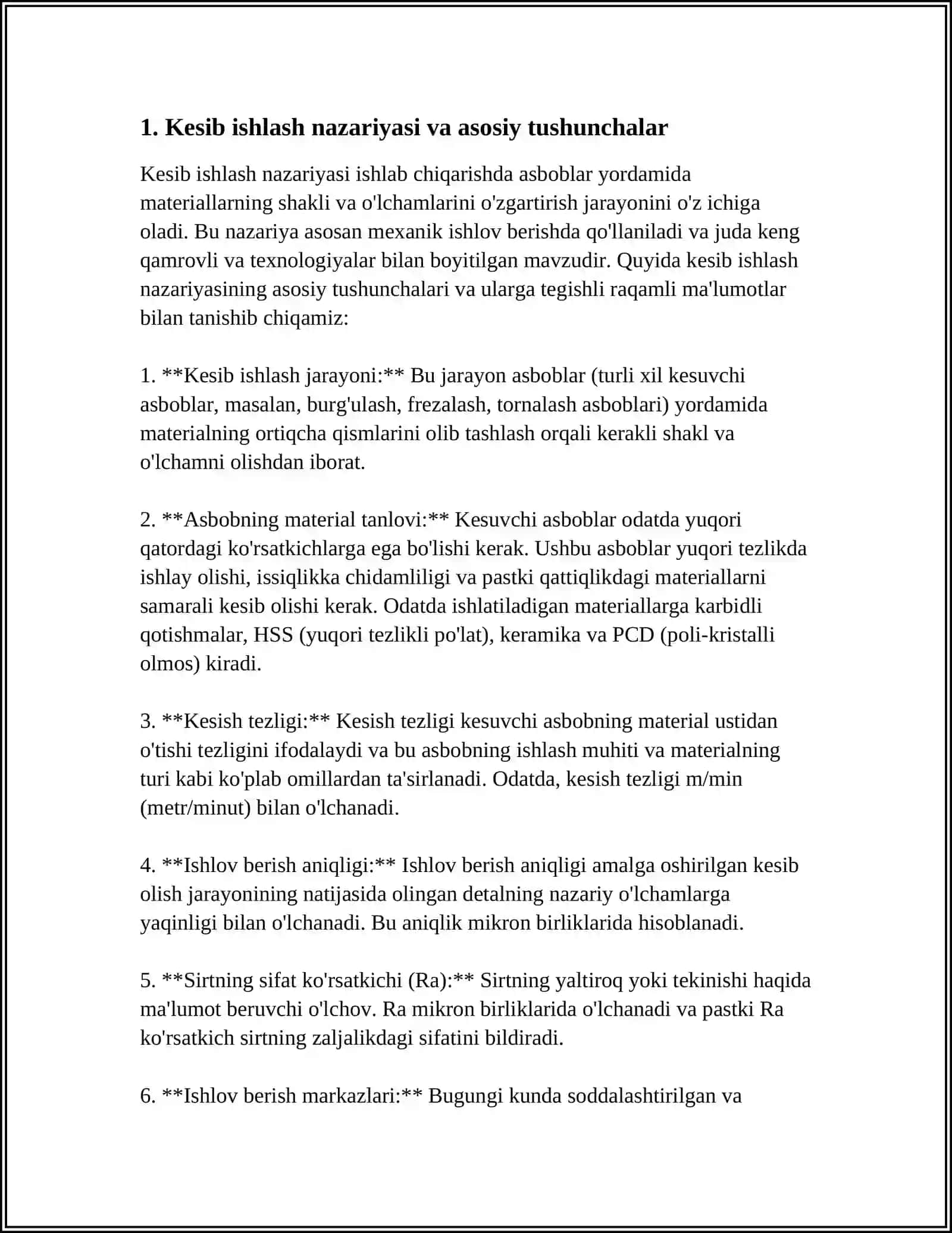 KONSTRUKSION MATERIALLARNI KESIB ISHLASH 3
