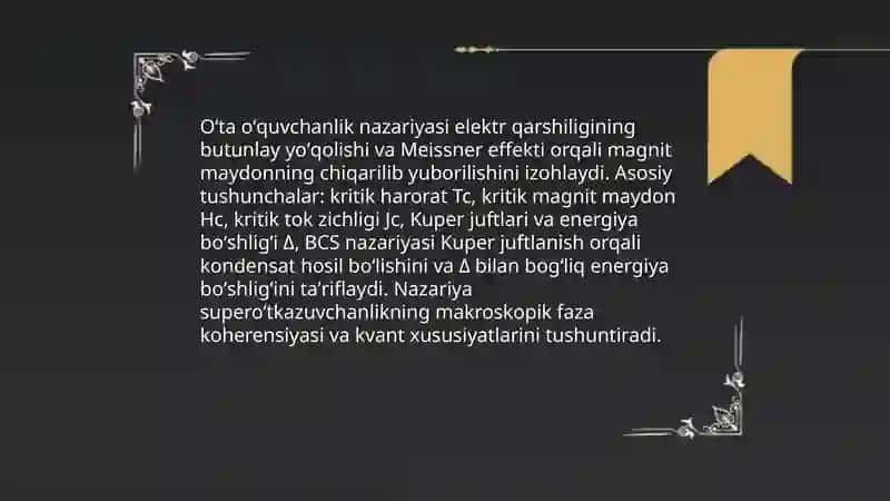 Oʻta oquvchanlik nazariyasi 3