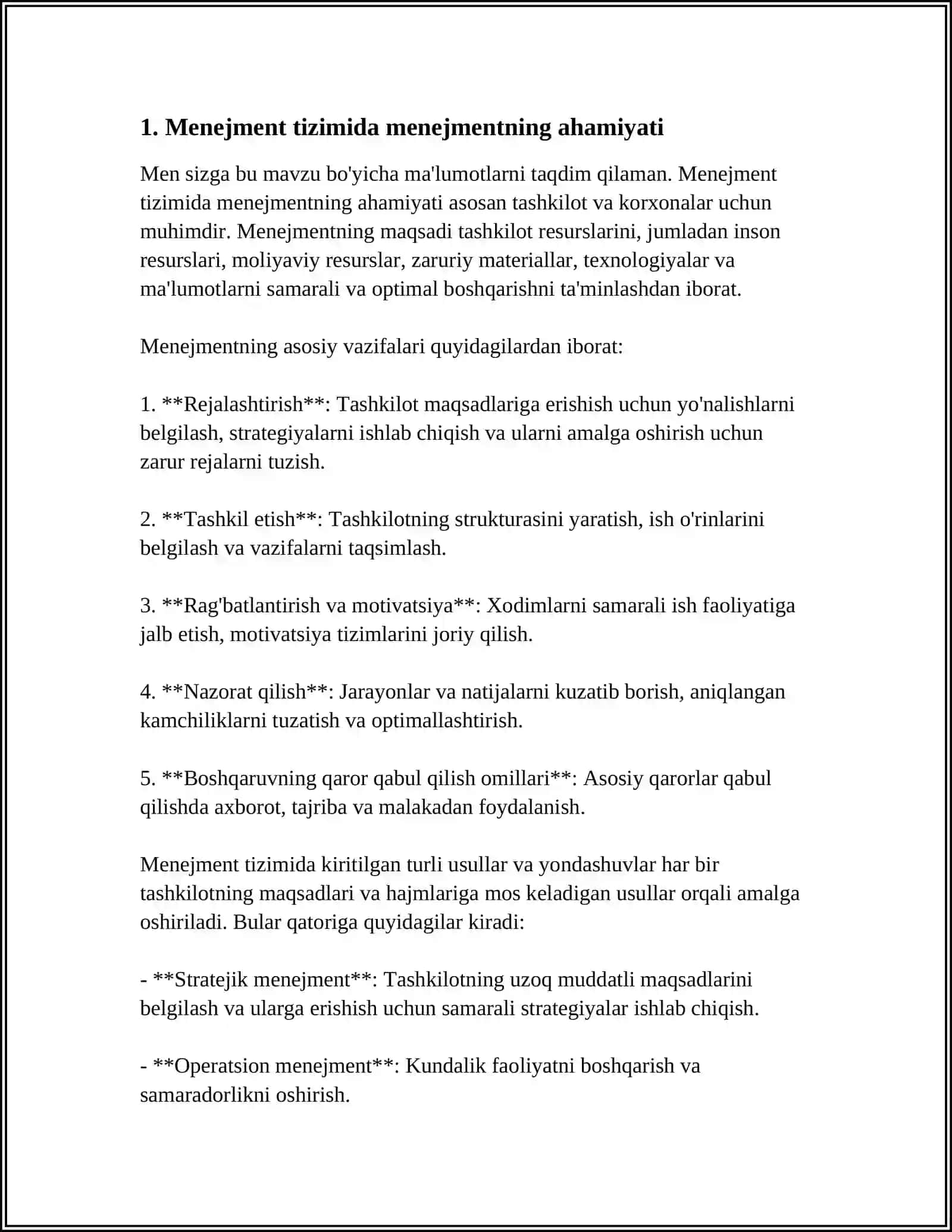 TASHKILOTDA MENEJERNING XULQI HAQIDA SWOT TAHLILI 3