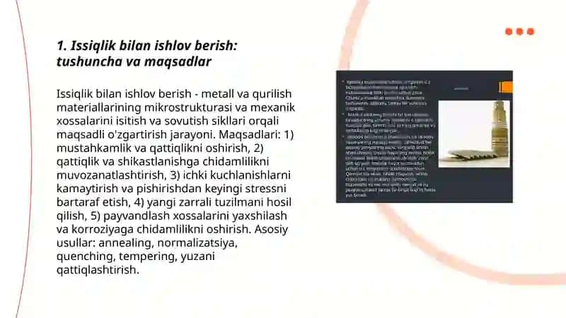 Issliq bilan ishlov beriladigan (qurilish materiallari) bo yicha przintatsiya tayyorlash 3