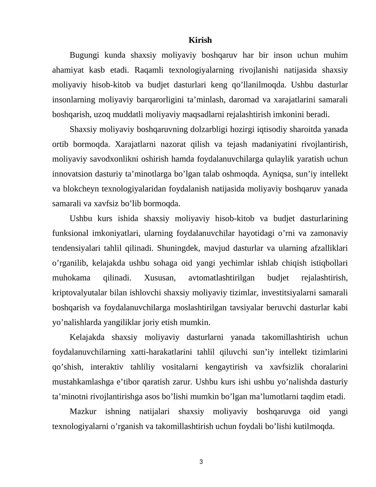 Visual Studio muhitida dasturlash | Kurs ishi - SHAXSIY MOLIYAVIY HISOB-KITOB VA BUDJET DASTUR ILOVASI 3