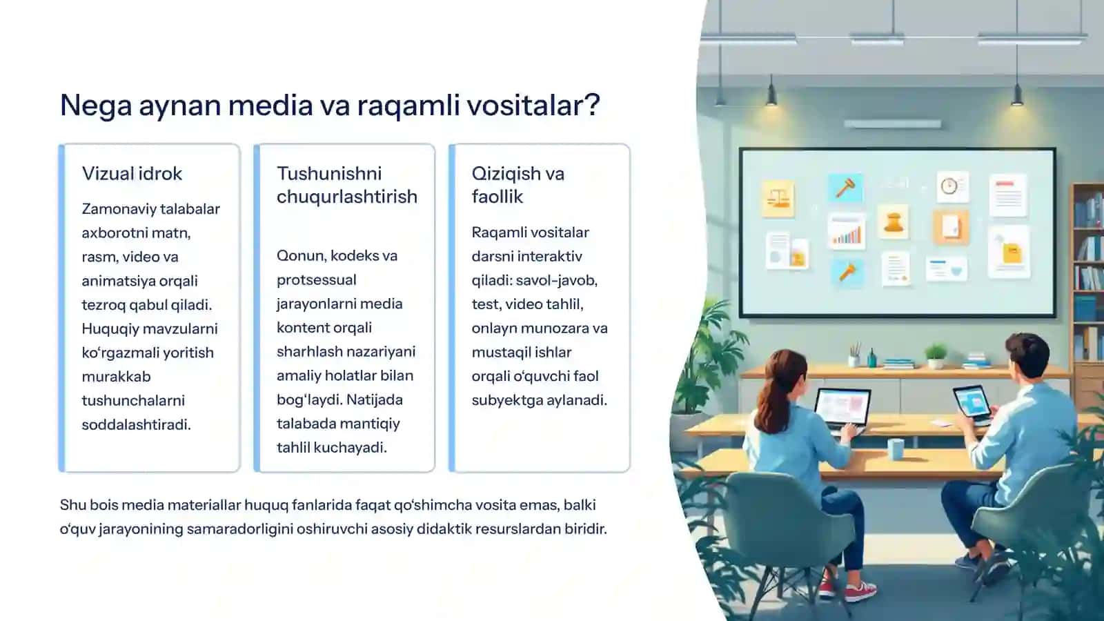 Huquqfanlarini o'qitishda media materiallari va raqamli ta'lim vositalaridan foydalanish 3