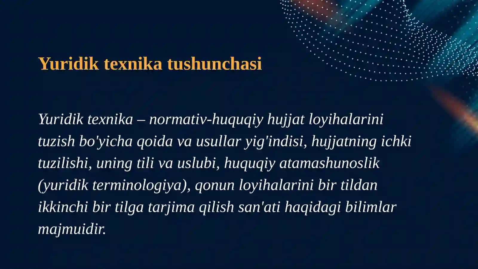 YURIDIK TEXNIKA VA YURIDIK HUJJAT TURLARI 3