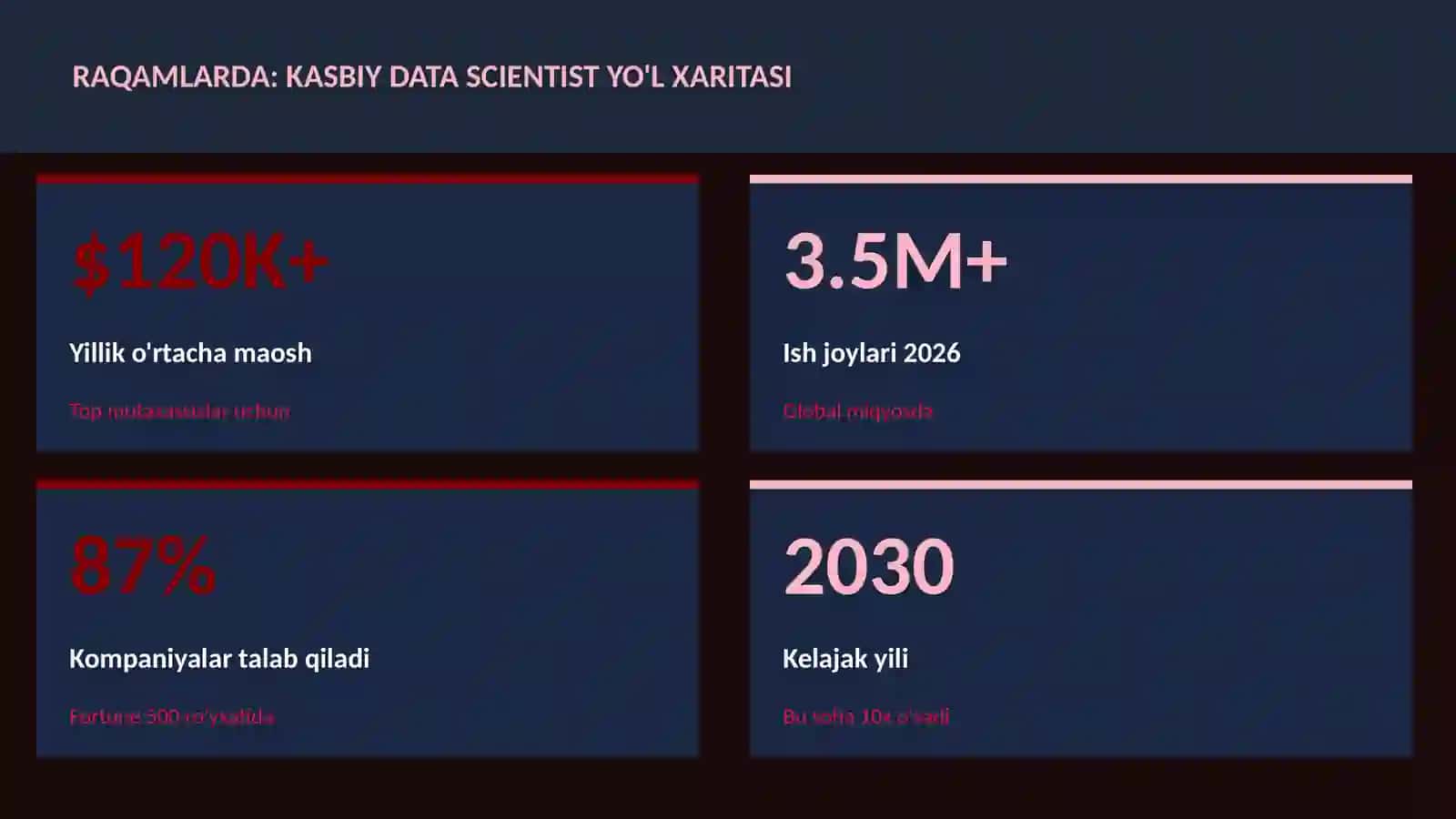 Kasbiy data scientist yo'l xaritasi 3