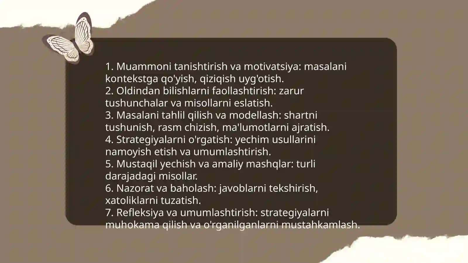 Matematika va uni o'qitish metodikasi 3