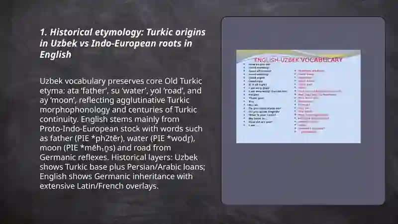 Comparison of English and Uzbek Vocabulary 3