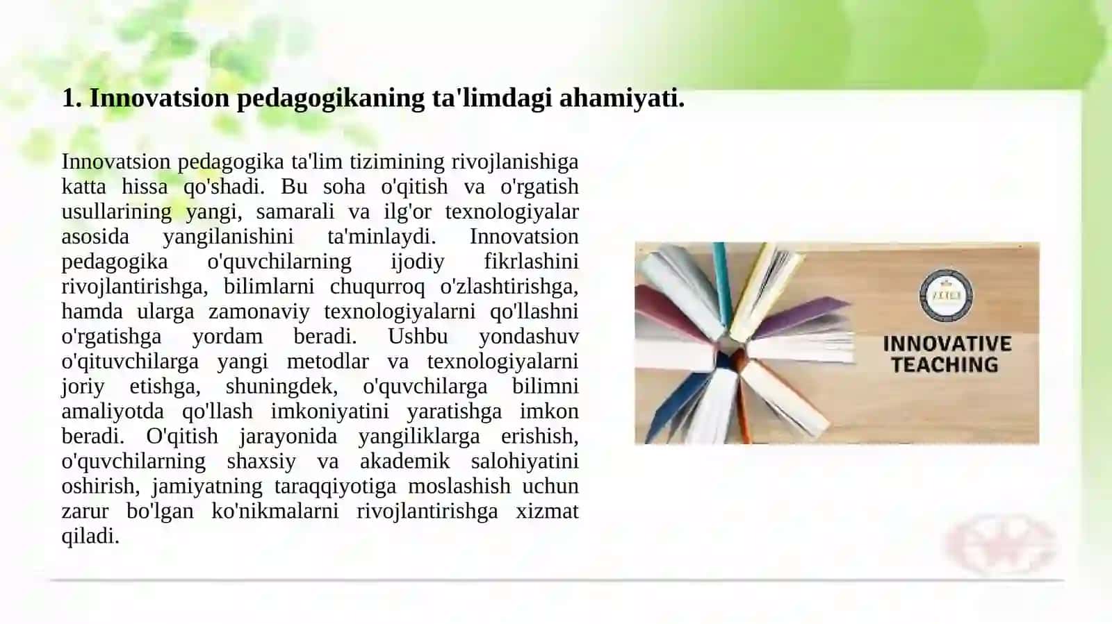 Innovatsion pedagogika ta'limi 3