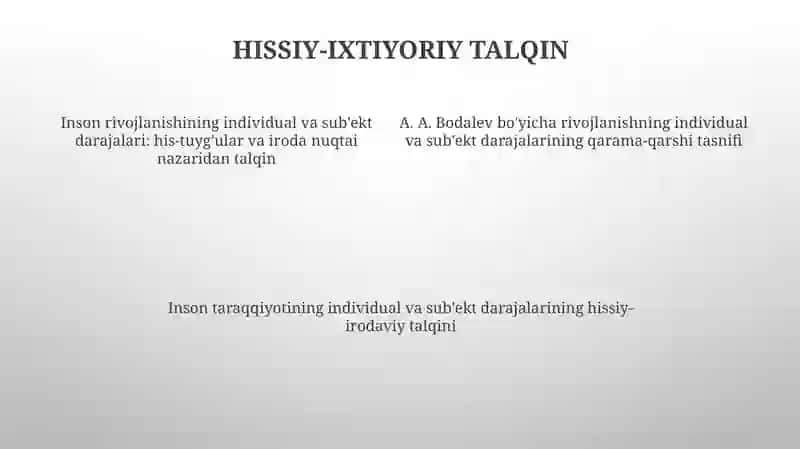 A.A.Bodalyev Bo'Yicha Individ.Shaxs Va Subyekt Taraqqiyoti Darajalarining Munofiqlik Klassifikatsiyasi 3