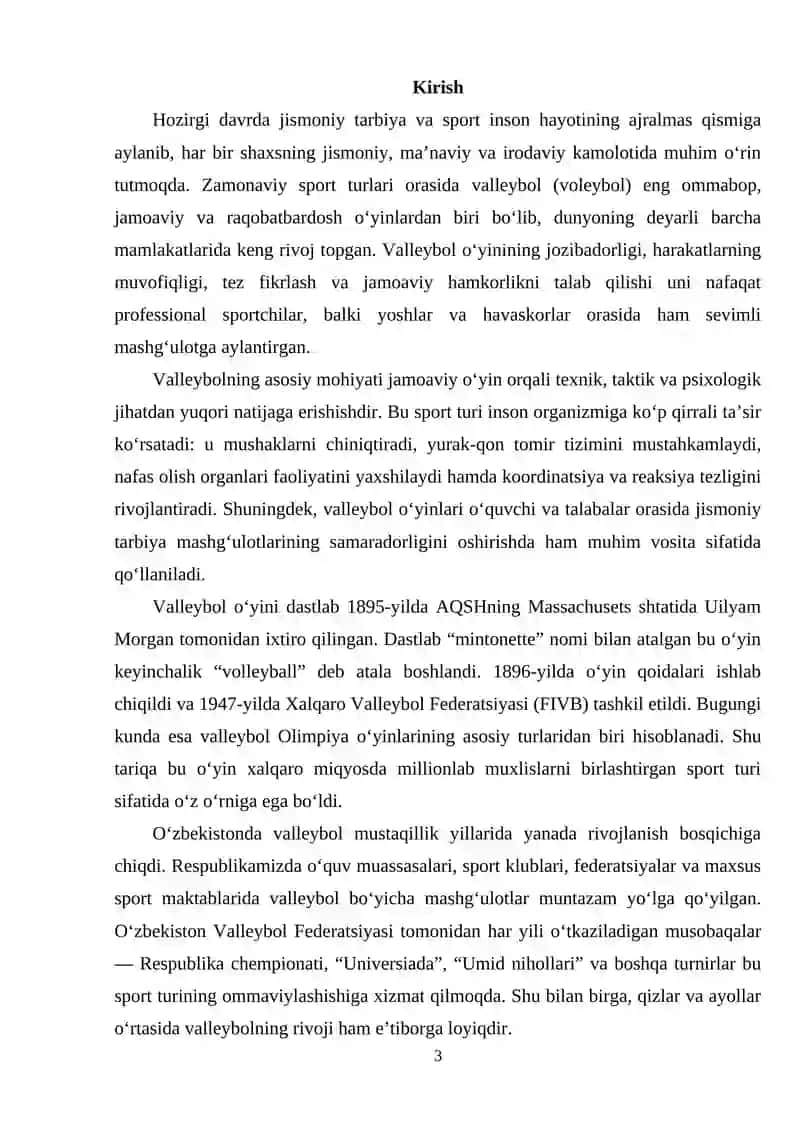 Voleybolchilar taktik tayyorgarligi 3
