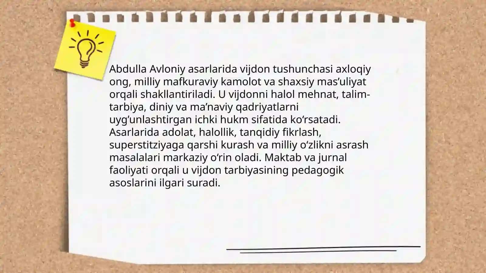 Abdulla Avloniy asarlaridan vijdon tarbiyasi masalalari 3