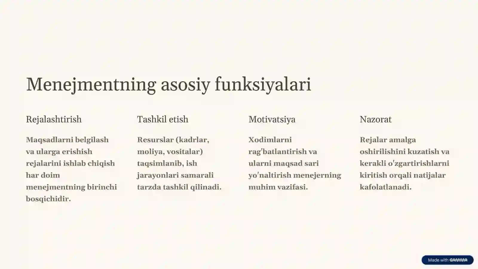 Menejment faniga kirish: Asosiy tushunchalar va tamoyillar 3