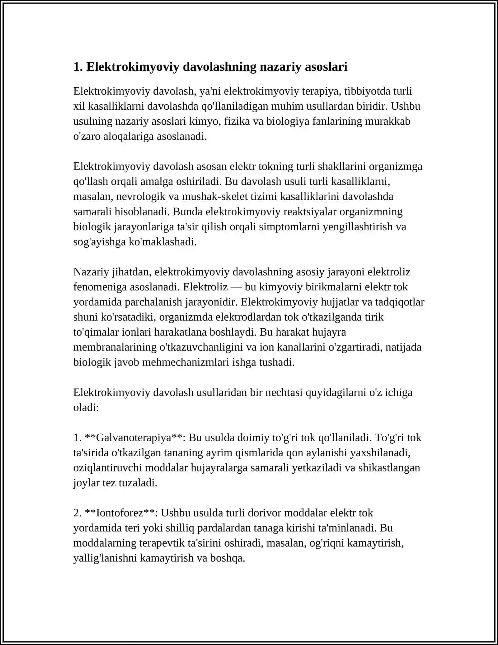Elektrokimyoviy Davolash va Diagnostika Usullari 3