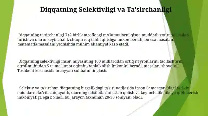 Diqqatning funksiyalari 3