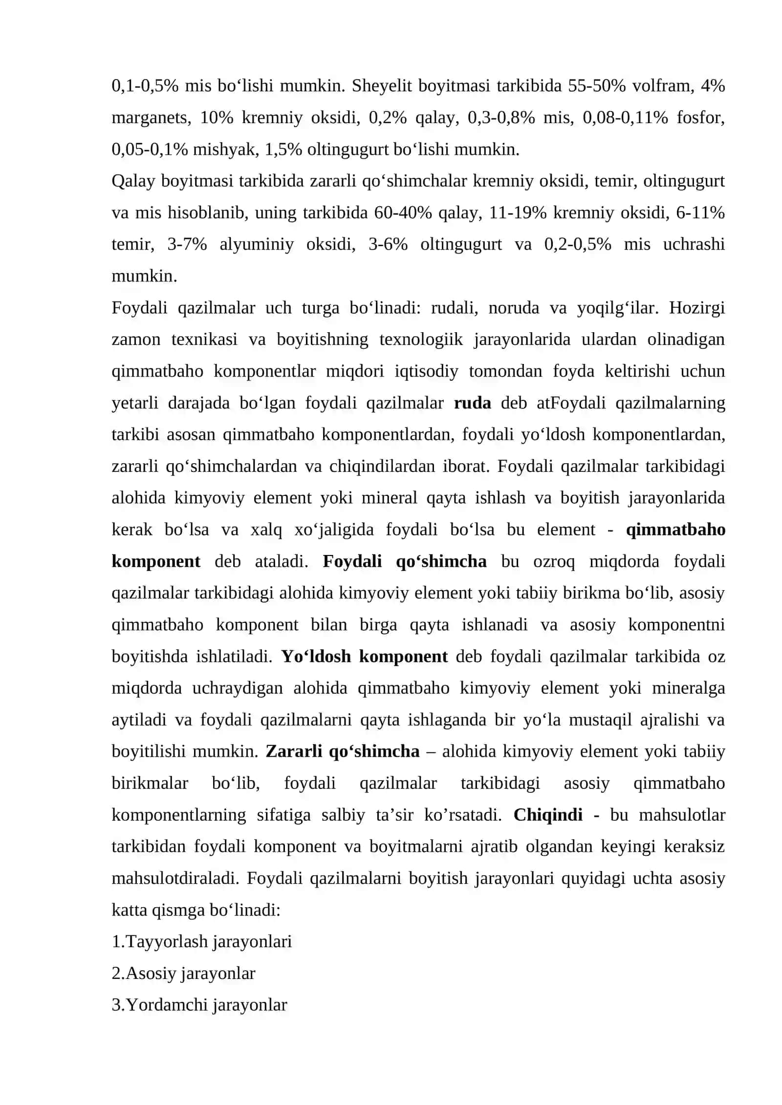 Mis-qo’rg’oshin rudalarini flatatsiya usulida boyitishning tehnologik sxemasini tanlash va hisoblash 3