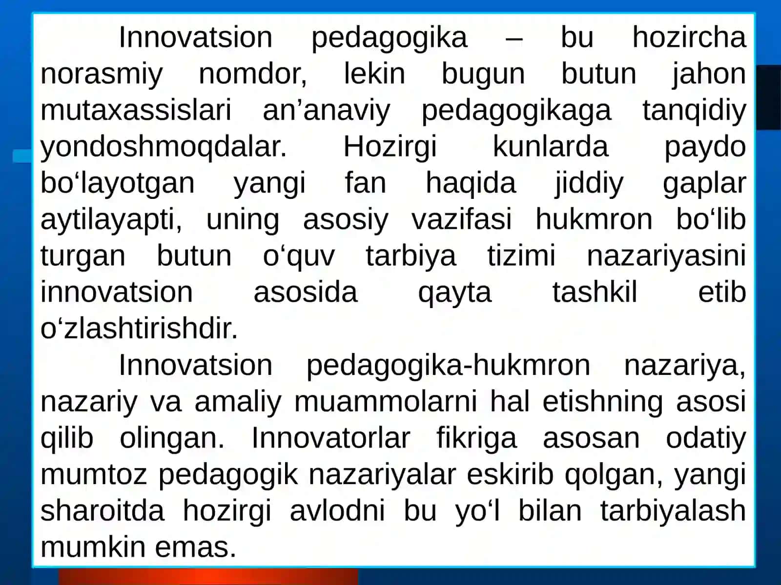 Ona tili va o’qish savodxonligi darslarida innovatsion pedagogik texnologiyalar 3