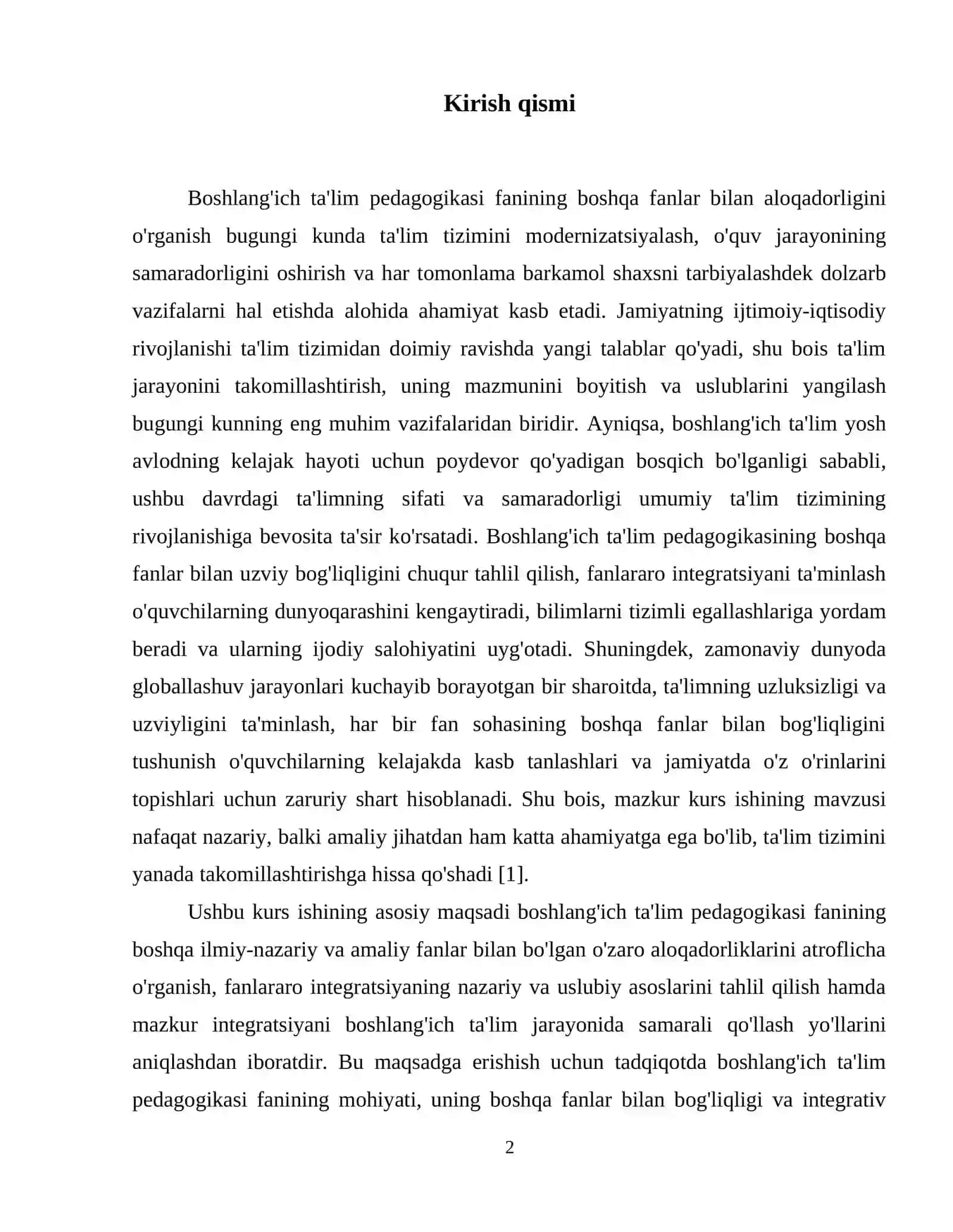 BOSHLANG‘ICH TA’LIM PEDAGOGIKASI FANINING BOSHQA FANLAR BILAN ALOQASI 3