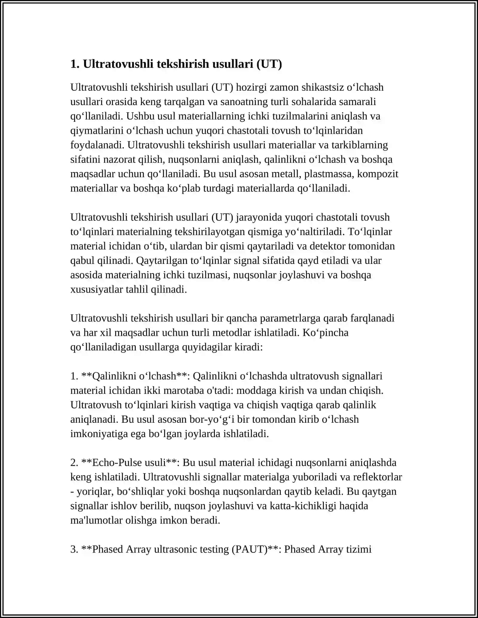 HOZIRGI ZAMON SHIKASTSIZ OʻLCHASH USULLARI 3
