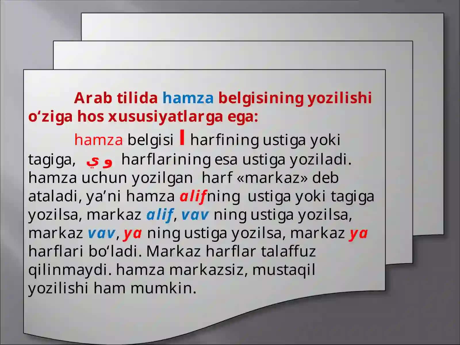 ARAB TILIDA HAMZANING IFODALANISHI 3