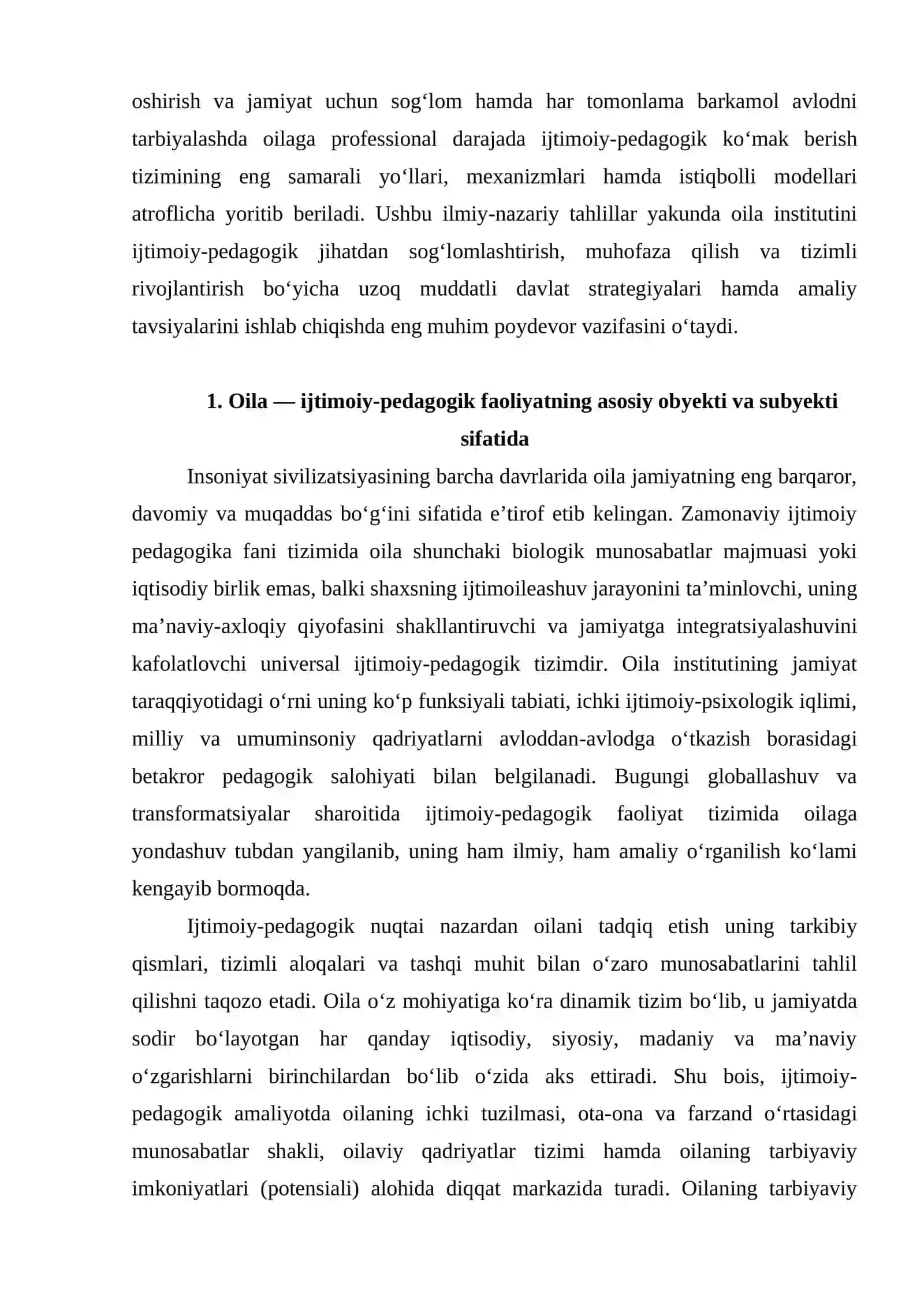 Oila bilan birga olib boriladigan ijtimoiy-pedagogik faoliyatning oʻziga xos xususiyatlari 3