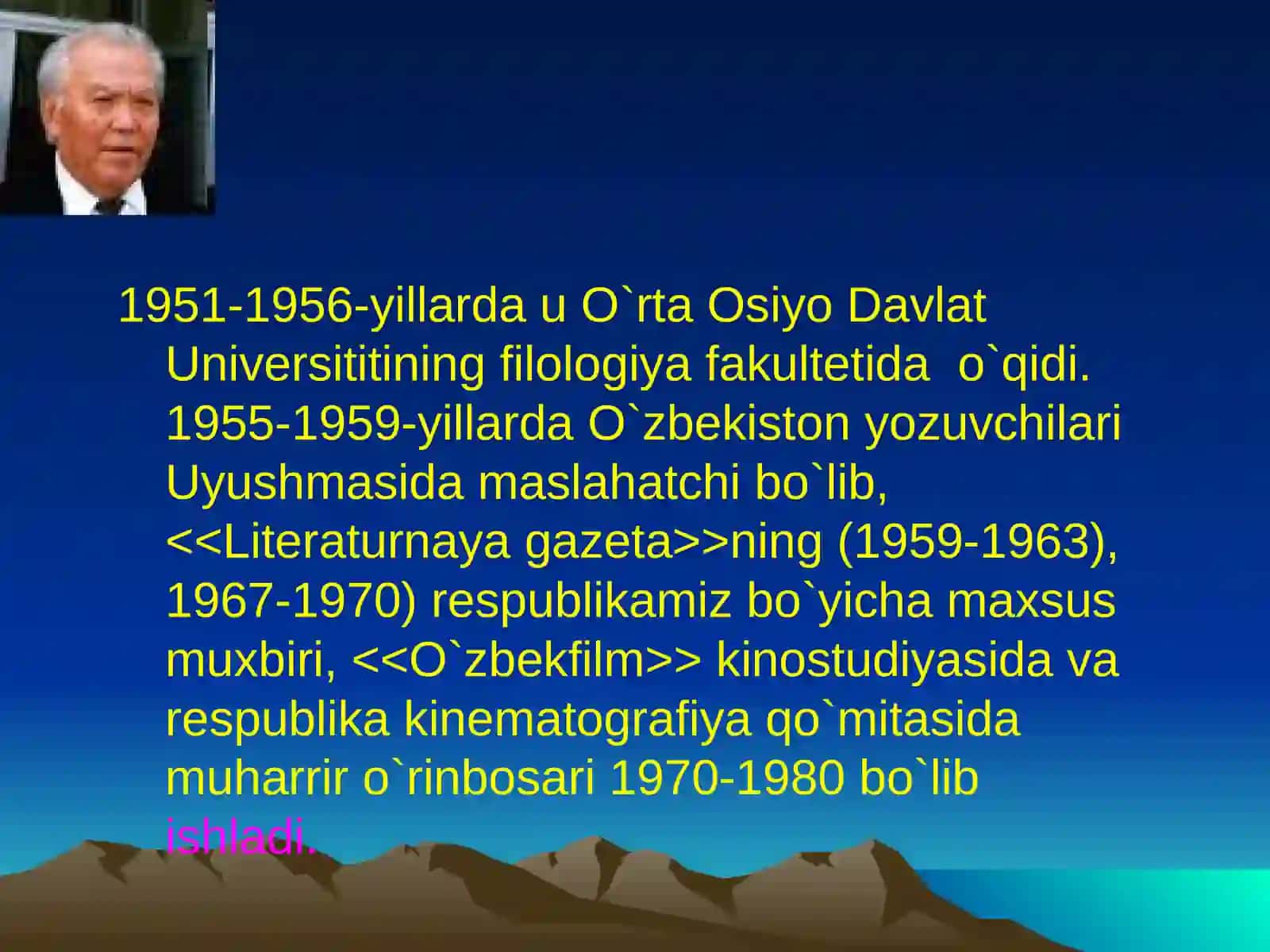 Odil Yoqubov hayoti va ijodi 3